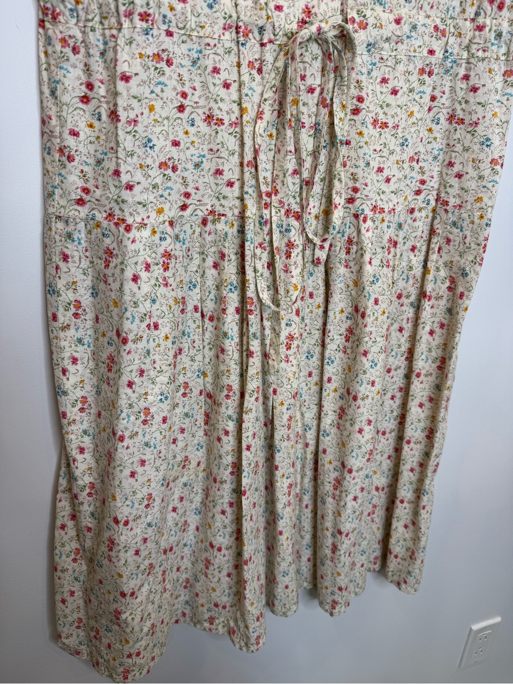 Vintage Cottagecore Floral Dress Lace Collar Prairie Midi Romantic Feminine - Picture 8 of 11